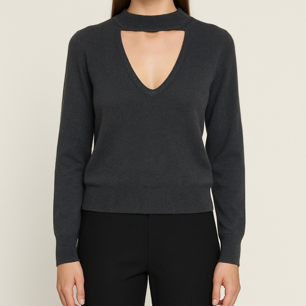 Michelle Mason x Revolve‎ Wool Cashmere Mock neck Open back sweater Medium